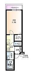 フジパレス浅香駅西 1Kの間取図画像