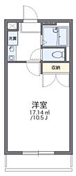 レオパレスゴールドレジデンスピア 1Kの間取図画像
