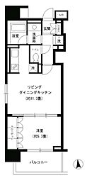 KDXレジデンス芝公園 1LDKの間取図画像