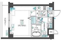 東急池上線 蓮沼駅 徒歩5分の賃貸マンション 1階1Kの間取り