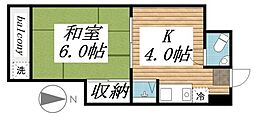 北浦ビル 1Kの間取図画像