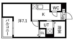 Jack KamimizoI 1Kの間取図画像