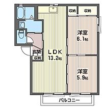 グランドール小金井 00201 ｜ 栃木県下野市小金井５丁目6-6（賃貸アパート2LDK・2階・53.94㎡） その2