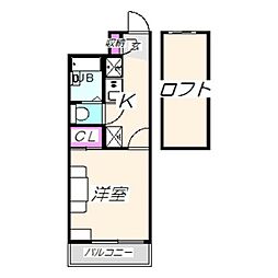 レオパレスプレミール 1Kの間取図画像