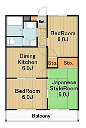 メゾン.ドゥ.オーシャン 3DKの間取図画像