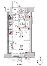 クレイシア森下ステーションサイト 4階1DKの間取り