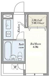 STRAWBERRYCUBE 1Kの間取図画像