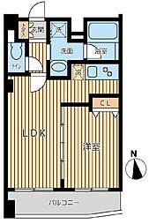 オーキッドレジデンス三ノ輪2 1LDKの間取図画像