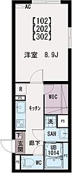 T&K島根 1Kの間取図画像