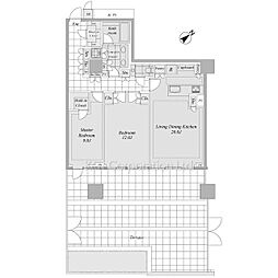 三田ガーデンヒルズウエストヒル 2LDKの間取図画像