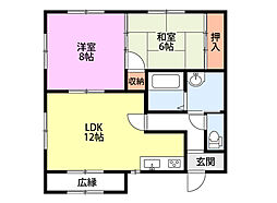 プラネットC 2LDKの間取図画像