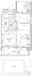AXAS代々木アジールコート 1LDKの間取図画像