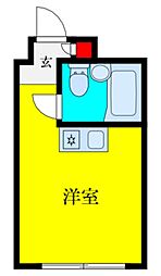メゾン・ド・ノア南新町 ワンルームの間取図画像