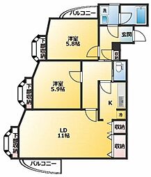 間取図画像 2LDK