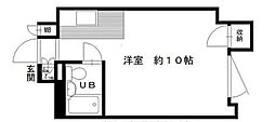 エトワール博多 ワンルームの間取図画像