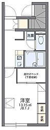 レオパレスエアル 1Kの間取図画像