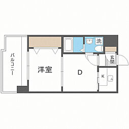 エステート・モア薬院通り 2Kの間取図画像
