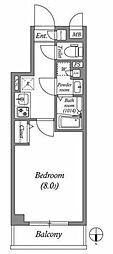 ルネッサンスコート大森本町 1Kの間取図画像