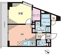 トーシンフェニックス上北沢ツインコート 1DKの間取図画像
