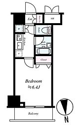 パレステュディオ早稲田ParkView 1Kの間取図画像