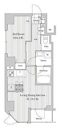 WELLCASA文京湯島 1LDKの間取図画像
