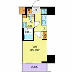 プレール・ドゥーク川口並木 1Kの間取図画像
