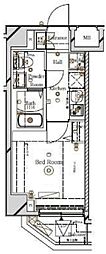 ラフィスタ川崎3 1Kの間取図画像