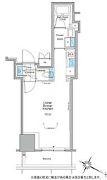 ルフォンプログレ北新宿 ワンルームの間取図画像