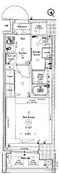 アクサス池袋レジデンス 1Kの間取図画像