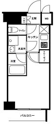 ブライズ大森東DUE 1Kの間取図画像