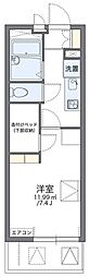 レオパレス時 1Kの間取図画像