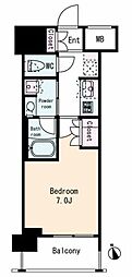 フレンシア蒲田 1Kの間取図画像
