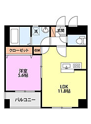 Bliss1615 1LDKの間取図画像
