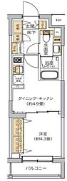 リビオメゾン湯島 1DKの間取図画像