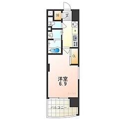 Luxe塚口 1Kの間取図画像