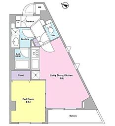COMFORIA文京白山 1LDKの間取図画像