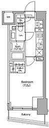 ザ・パークハビオ中野新橋 1Kの間取図画像