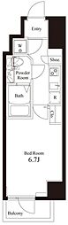 アペルト西新宿 1Kの間取図画像