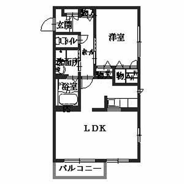 ウッドバレーＡ A101｜奈良県生駒市東生駒１丁目(賃貸アパート1LDK・1階・45.00㎡)の写真 その2