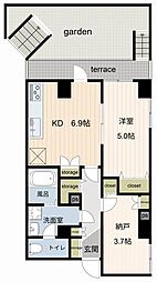 SRWELL'S大森西 2DKの間取図画像