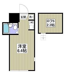 レジデンス中野 ワンルームの間取図画像