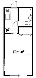 サニーコーポ3 1Kの間取図画像