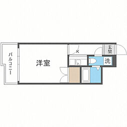 エステート・モア博多グラン 1Kの間取図画像