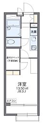 レオパレスバード2 1Kの間取図画像