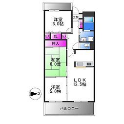 シーズモア 3LDKの間取図画像