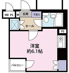 シティコープ目白 ワンルームの間取図画像