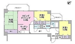 サンライズ品川 3DKの間取図画像