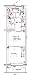 ガーラ上板橋グランドステージ 2Kの間取図画像