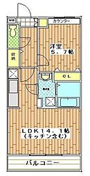 パークシティ吉野 1LDKの間取図画像
