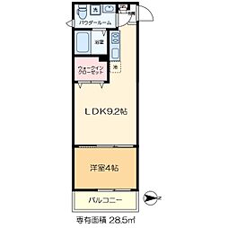 パインヒル18 2階1LDKの間取り